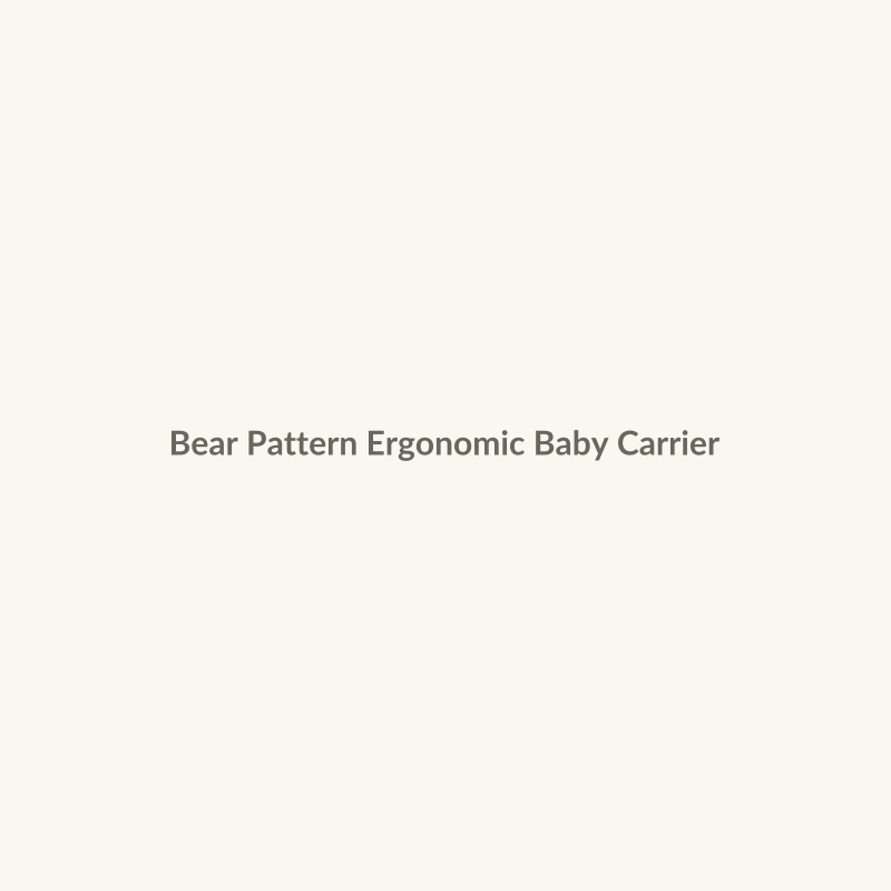 Bear Pattern Ergonomic Baby Carrier